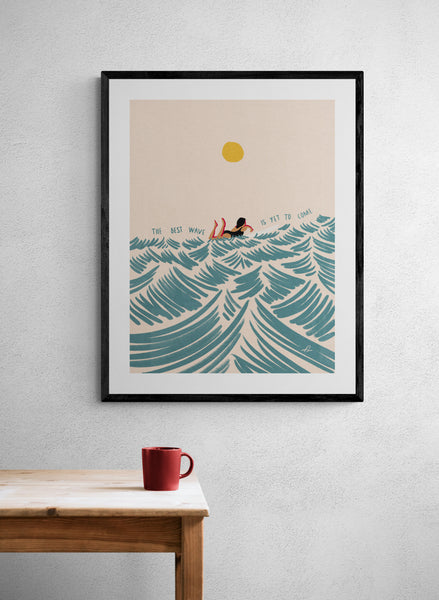 The best wave Framed & Mounted Print