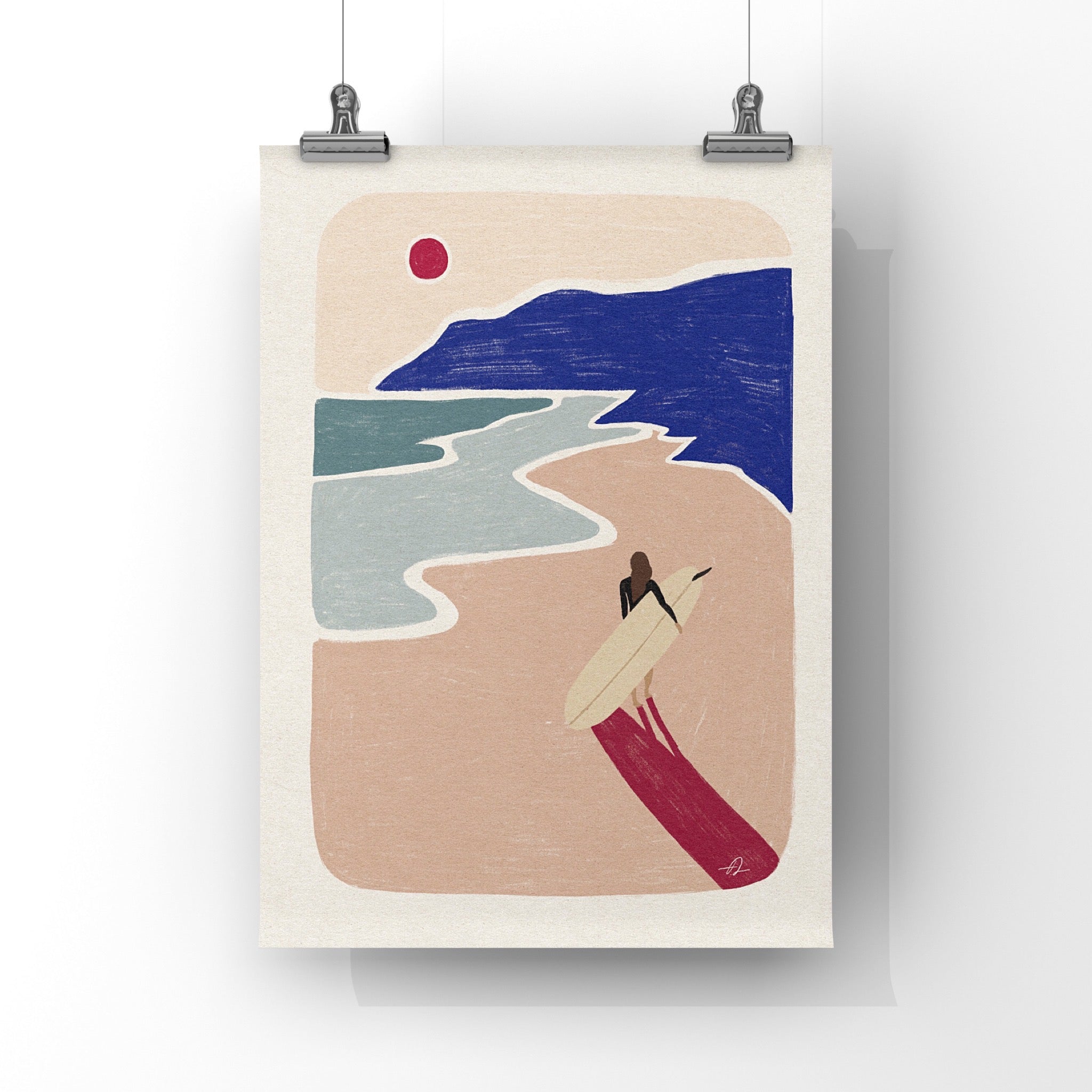 Dragging Art Print