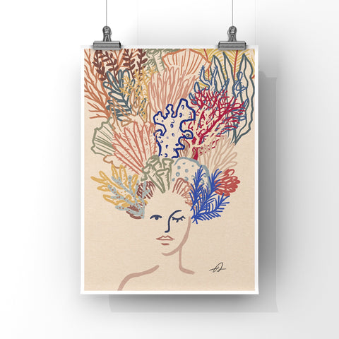 Corals on my mind Art Print