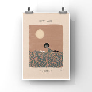 Flow with the current Art Print