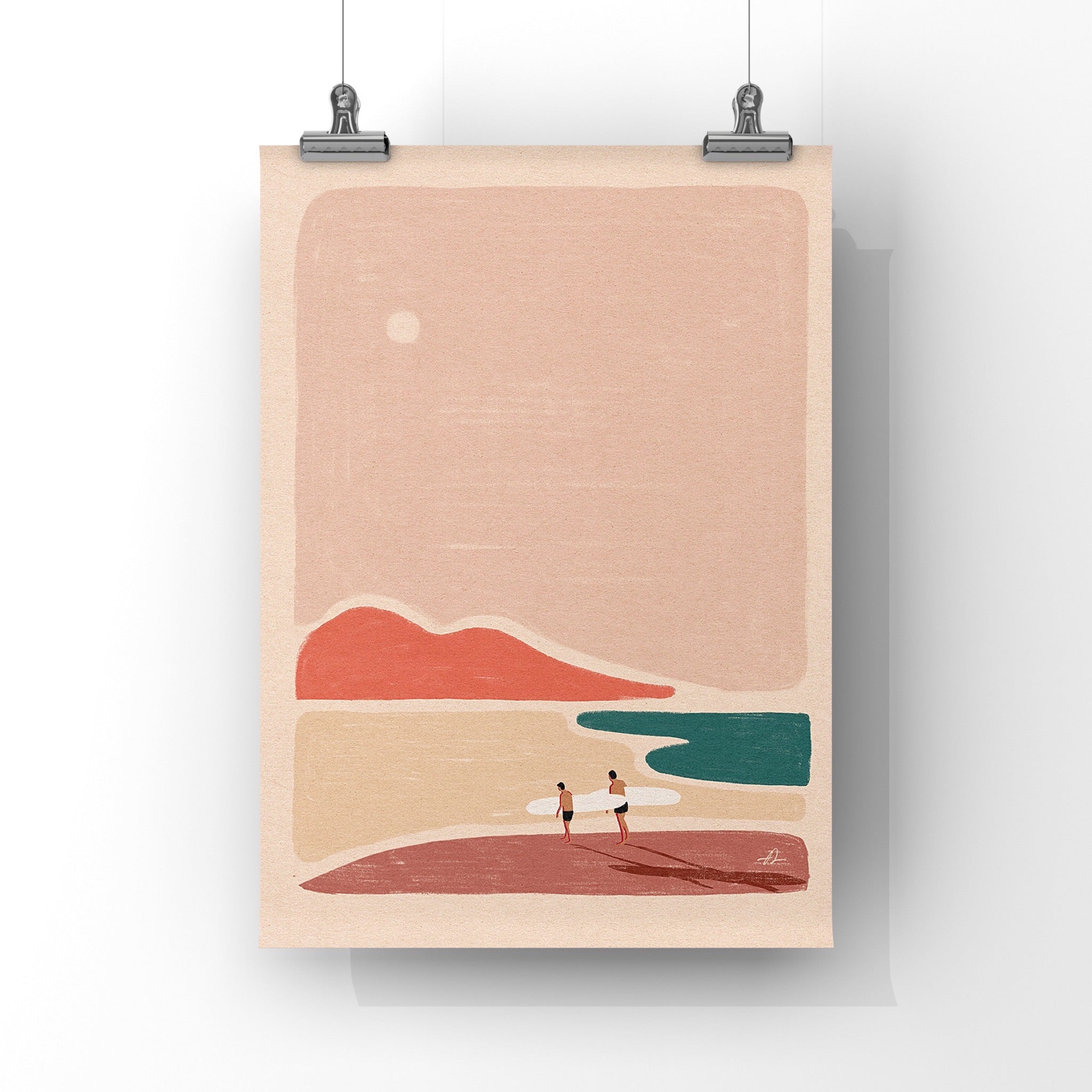 Buddies & boards Art Print