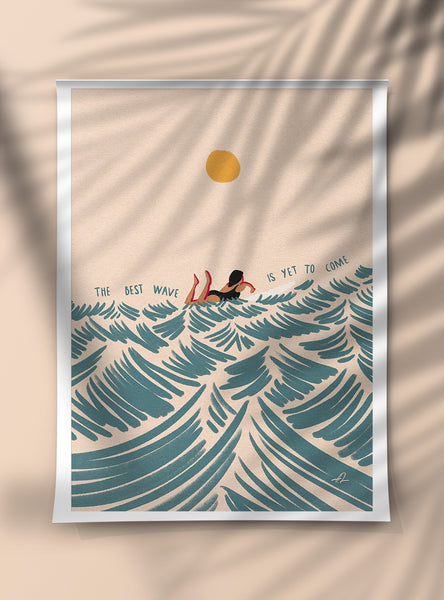 The best wave Art Print