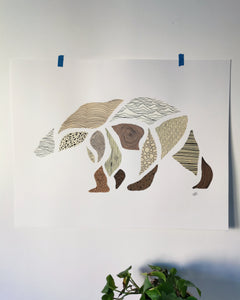"Polar Bear Scribbles" Original