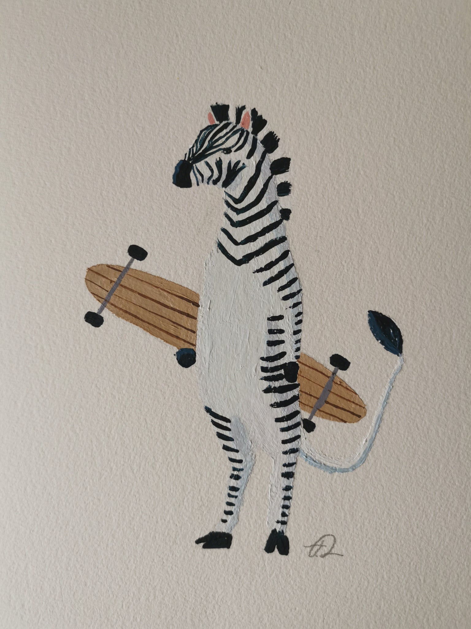 "Longboarding Zebra" Original