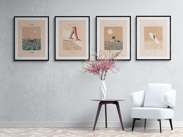 Dance with the waves Framed Print