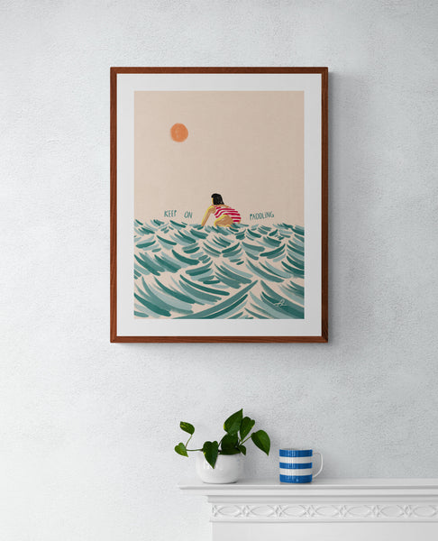 Keep on paddling Framed & Mounted Print