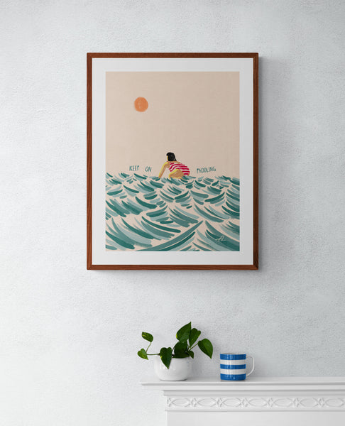 Keep on paddling Art Print
