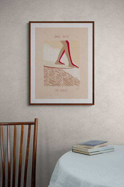 Dance with the waves Framed Print