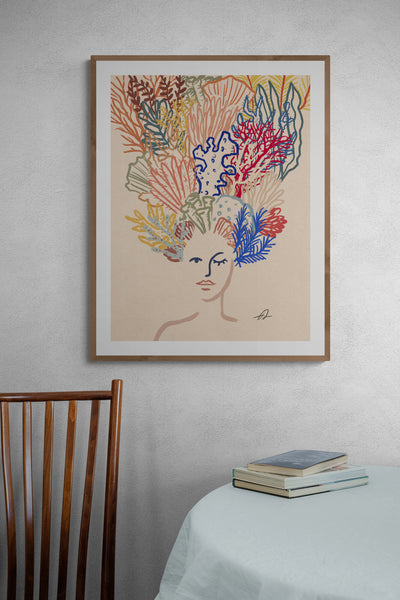 Corals on my mind Framed Print