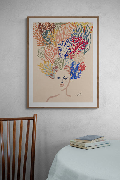 Corals on my mind Art Print