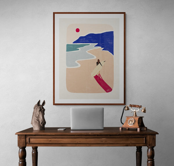 Dragging Art Print