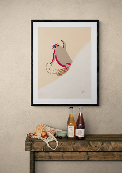 Surf Sledge Framed & Mounted Print