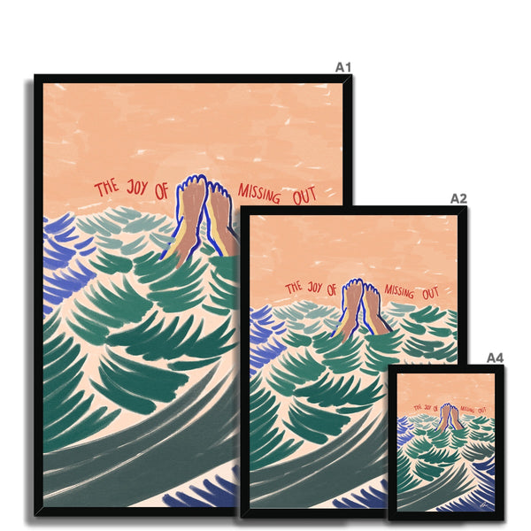 JOMO in the sea Framed Print