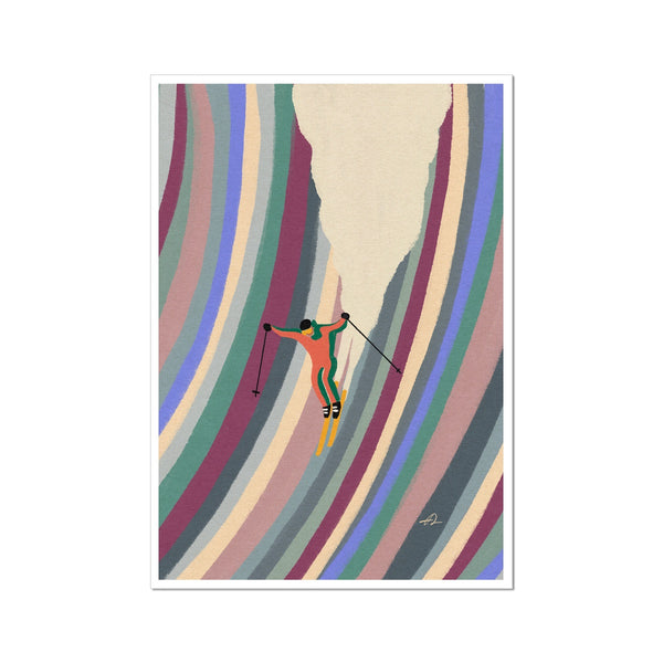 Down the slope Art Print