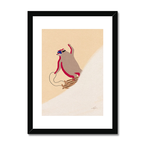 Surf Sledge Framed & Mounted Print