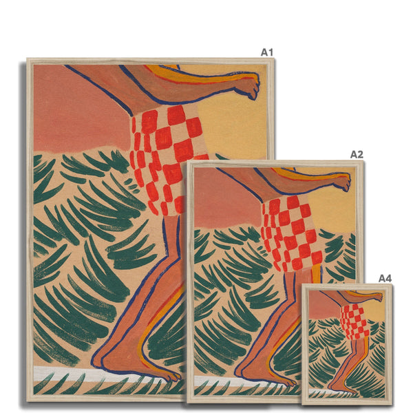 Hang ten and now Framed Print