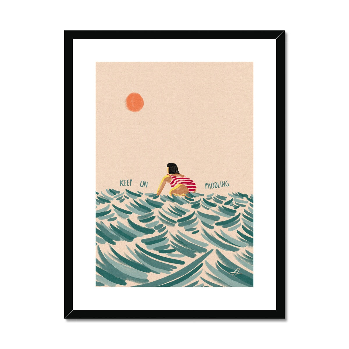 Keep on paddling Framed & Mounted Print