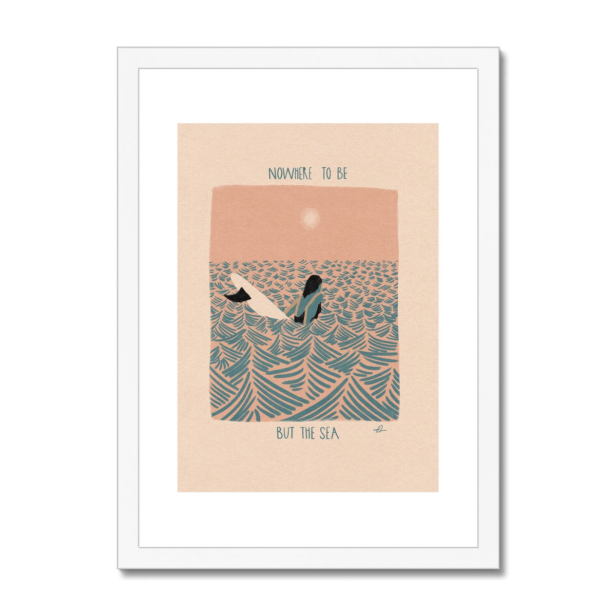 Nowhere to be but the sea Framed & Mounted Print