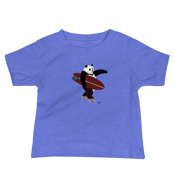 "Surfing Panda" Baby Jersey Short Sleeve Tee