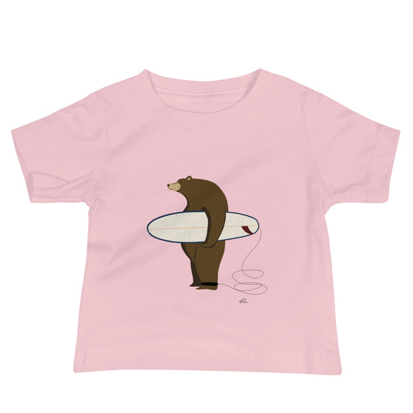 "Surfing Grizzly" Baby Jersey Short Sleeve Tee