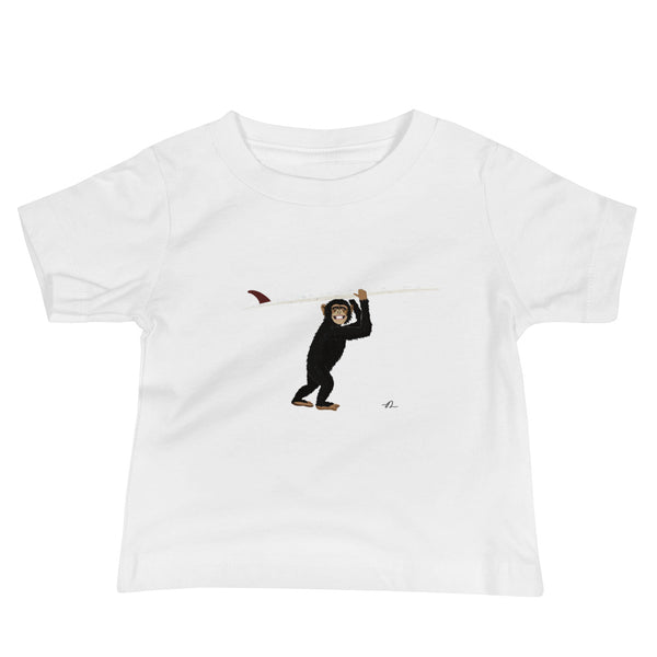 "Surfing Chimpanzee" Baby Jersey Short Sleeve Tee