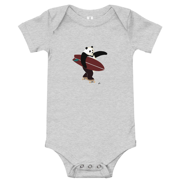 "Surfing Panda" Baby Bodysuit
