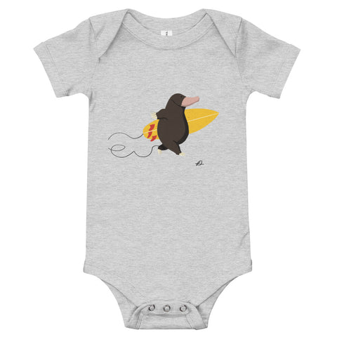 "Surfing Mole" Baby Bodysuit