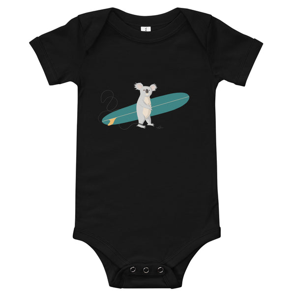 "Surfing Koala" Baby short sleeve one piece