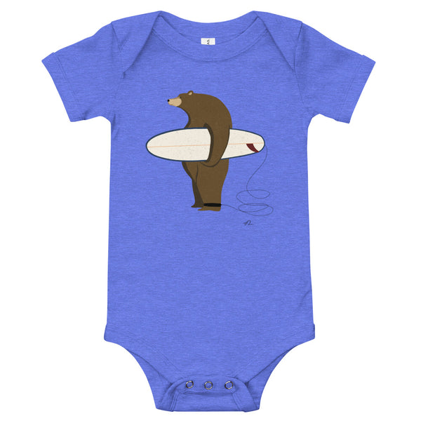 "Surfing Grizzly" Baby Bodysuit