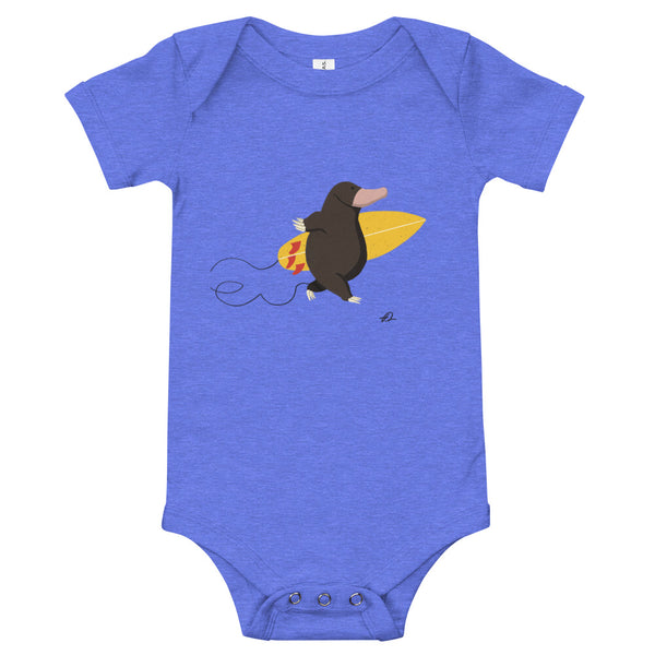 "Surfing Mole" Baby Bodysuit