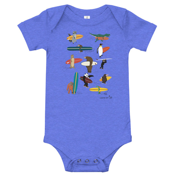 "Surfing Animals 2021" Baby Bodysuit