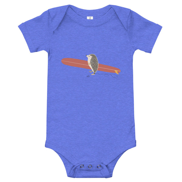 "Surfing Hedgehog" Baby short sleeve one piece