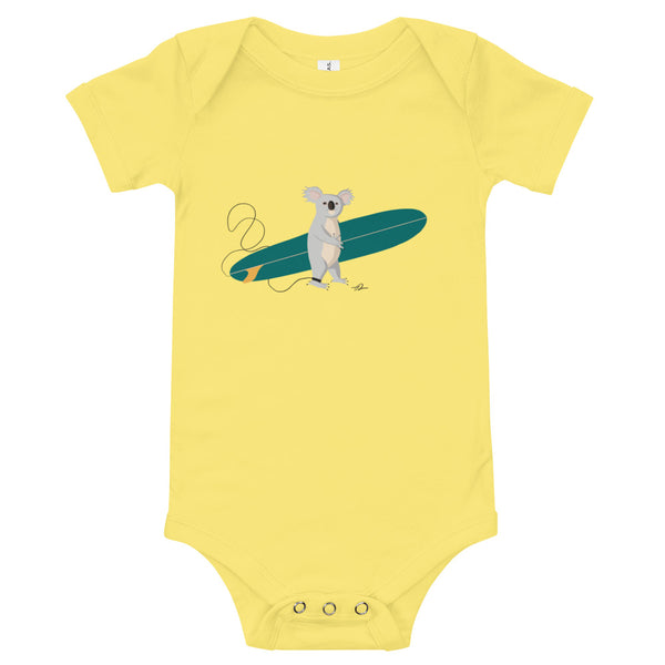 "Surfing Koala" Baby short sleeve one piece