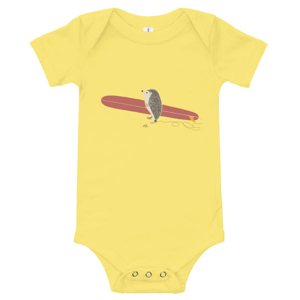 "Surfing Hedgehog" Baby short sleeve one piece