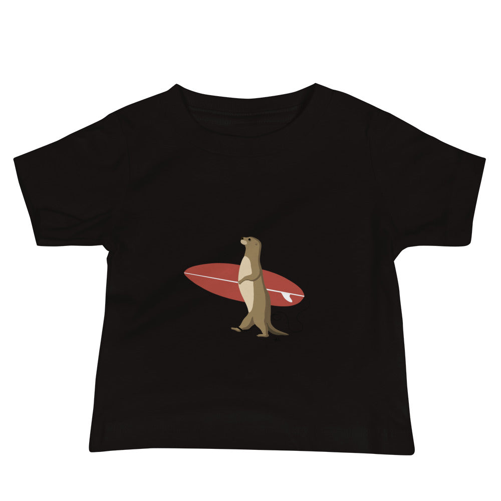 "Sufing Otter II" Baby Jersey Short Sleeve Tee