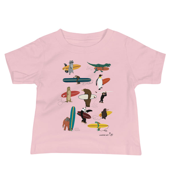 "Surfing Animals 2021" Baby Jersey Short Sleeve Tee