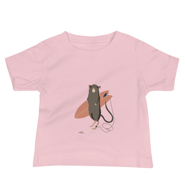 "Surfing Mouse" Baby Jersey Short Sleeve Tee
