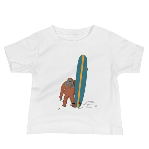 "Surfing Orangutan" Baby Jersey Short Sleeve Tee
