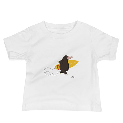 "Surfing Mole" Baby Jersey Short Sleeve Tee