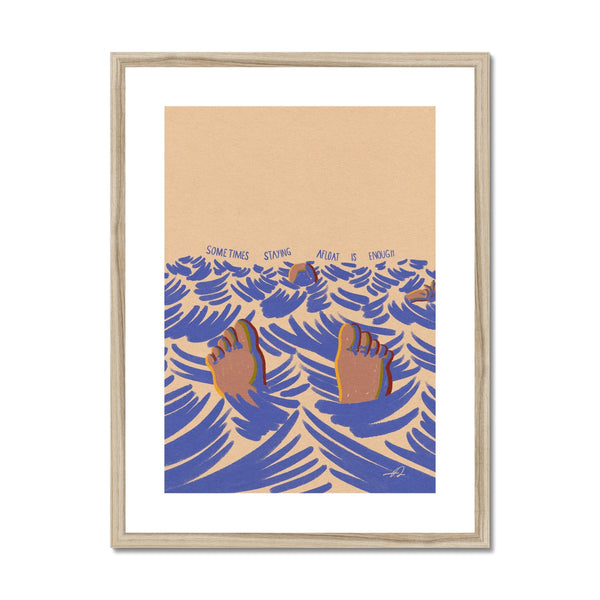 Staying afloat Framed & Mounted Print