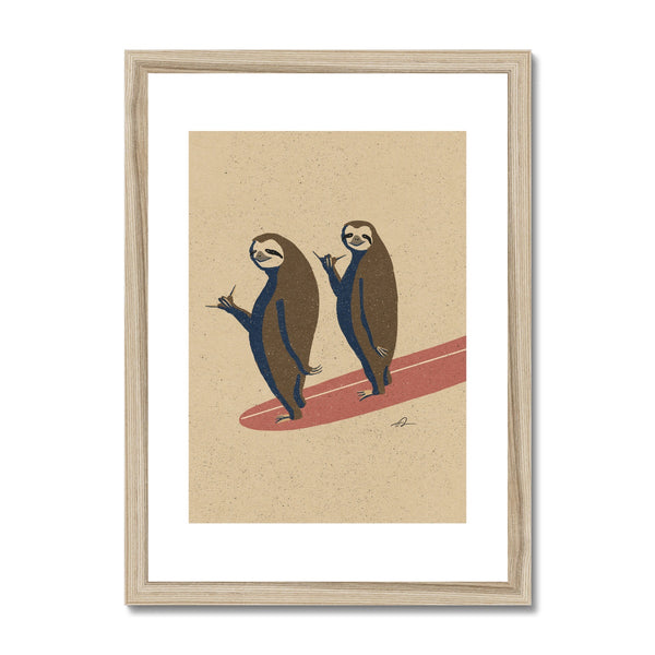 Double the Sloths, Double the Fun! Framed & Mounted Print