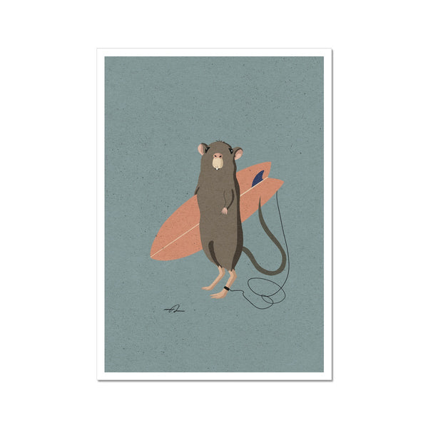 Surfing Mouse Art Print