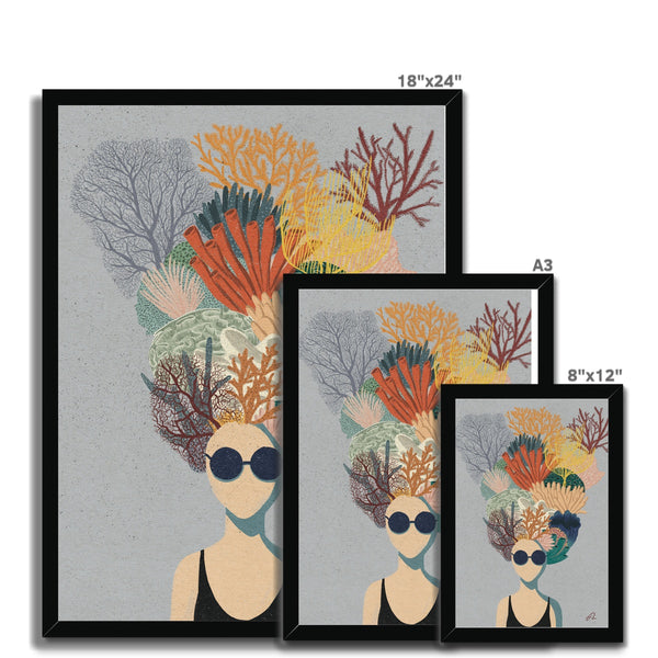 Coral head Framed Print