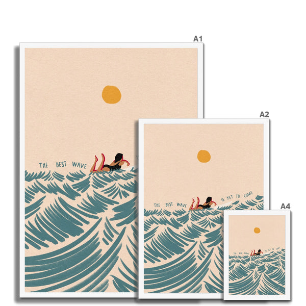 The best wave Framed Print