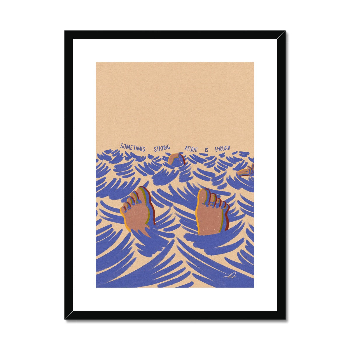 Staying afloat Framed & Mounted Print