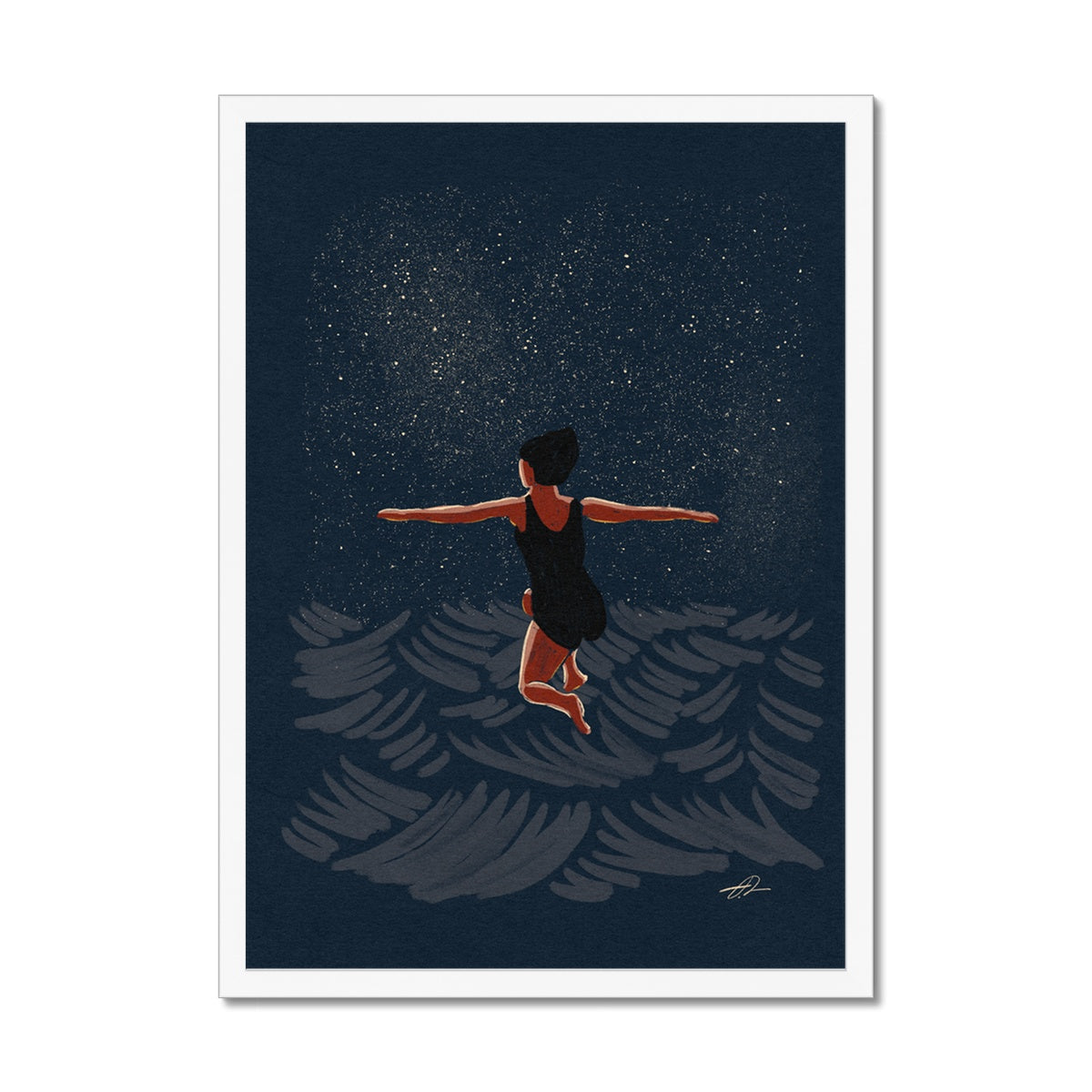 Leap of faith Framed Print