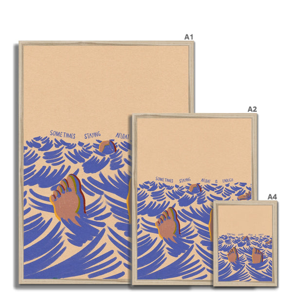 Staying afloat Framed Print
