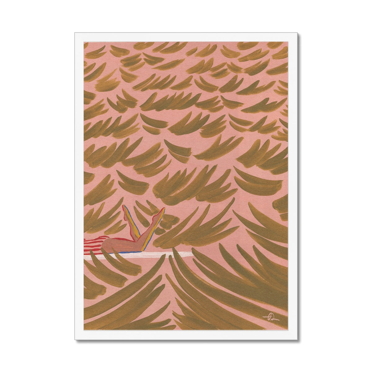 Out of the pic Framed Print