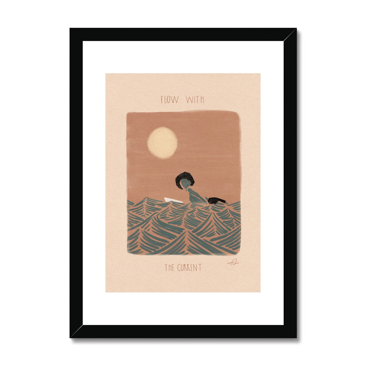 Flow with the current Framed & Mounted Print