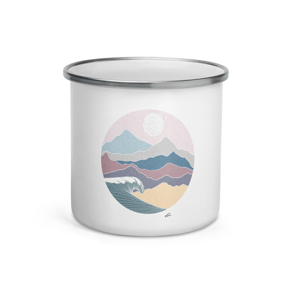 "Colorful Mountains" Enamel Mug